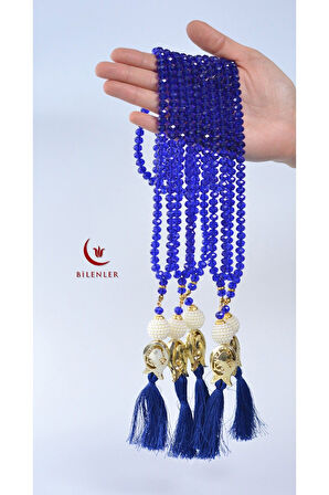 Hediyelik Mevlitlik Kristal Tesbih 99'lu Lale İmameli 5 Adet