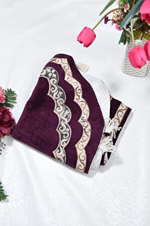 Oval Astarlı Seccade Mürdüm