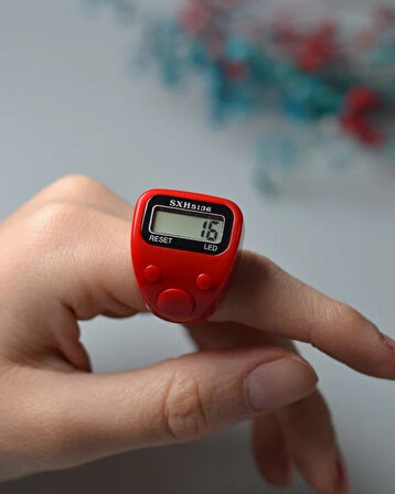 Mini Işıklı Zikirmatik Kırmızı