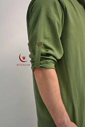 Erkek Pamuklu Aerobin Kumaş Hac ve Umre Takımı-Bol Kesim-Rahat Kalıp