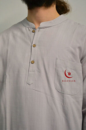 Afgan Model Pamuklu Keten Erkek Takım Rahat Kalıp