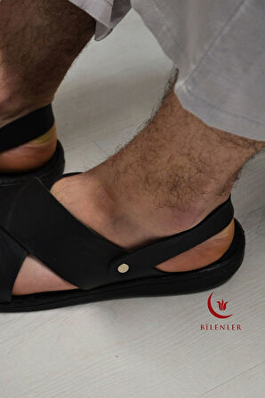 Erkek Çapraz Model Yumuşak Taban Sandalet&Terlik Hac, Umre ve Günlük Kullanıma Uygun