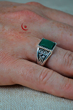 Erkek Taşlı Metal Yüzük Şık Tasarım (40'lı kutu)