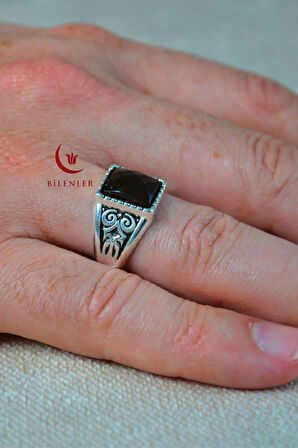 Erkek Taşlı Metal Yüzük Şık Tasarım (40'lı kutu)