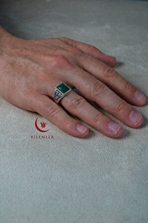 Erkek Taşlı Metal Yüzük Şık Tasarım (40'lı kutu)