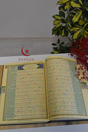 BİLGİSAYAR HATLI, RENKLİ, 3 LÜ KUR AN-I KERİM (RAHLE BOY)