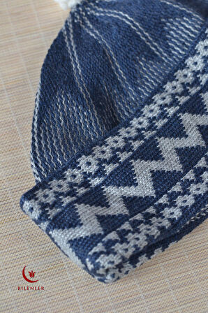 Kırçıllı Triko Örme Hacı Takkesi Standart Beden