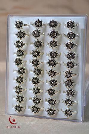 Kadın Taşlı Metal Yüzük Uzun Ömürlü,Şık Tasarım (40’lı kutu)