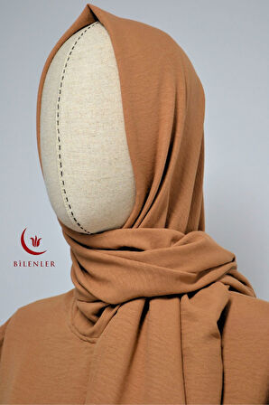 Kendinden Şallı Pamuklu Aerobin Kumaş Kadın Namaz Elbisesi / Ferace – 1-6 Beden Aralığı