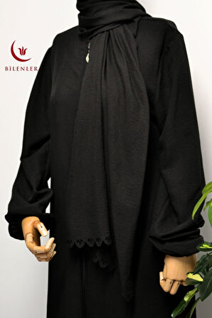 Kendinden Şallı Pamuklu Aerobin Kumaş Kadın Namaz Elbisesi / Ferace – 1-6 Beden Aralığı