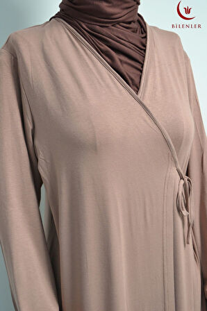 Kadın Yandan Bağlamalı Penye Namaz Elbisesi – 38-48 beden