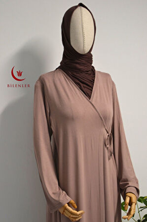 Kadın Yandan Bağlamalı Penye Namaz Elbisesi – 38-48 beden