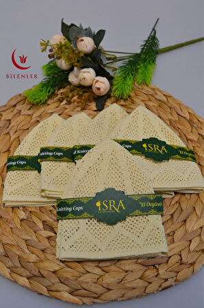 Erkek Örme Takke | Hac ve Umre İçin İdeal Nefes Alabilir Standart Beden Takke (5 Adet)