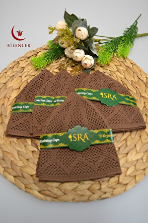 Erkek Örme Takke | Hac ve Umre İçin İdeal Nefes Alabilir Standart Beden Takke (5 Adet)