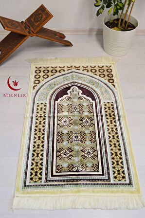 Lüks Kadife Seccade - 70x110 cm - Kalın Yumuşak Doku - Şık ve Konforlu