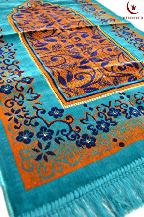 Kadife Seccade - 70x110 cm - Kalın ve Yumuşak Doku - Şık,Konforlu Seccade