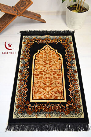 Kadife Seccade - 70x110 cm - Kalın ve Yumuşak Doku - Şık,Konforlu Seccade