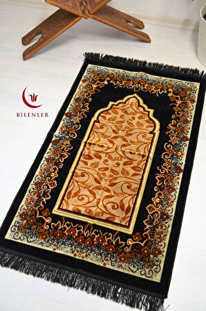 Kadife Seccade - 70x110 cm - Kalın ve Yumuşak Doku - Şık,Konforlu Seccade