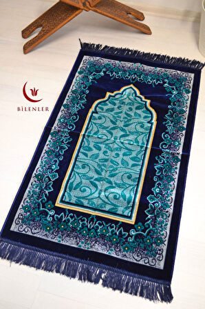 Kadife Seccade - 70x110 cm - Kalın ve Yumuşak Doku - Şık,Konforlu Seccade