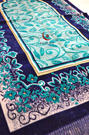 Kadife Seccade - 70x110 cm - Kalın ve Yumuşak Doku - Şık,Konforlu Seccade