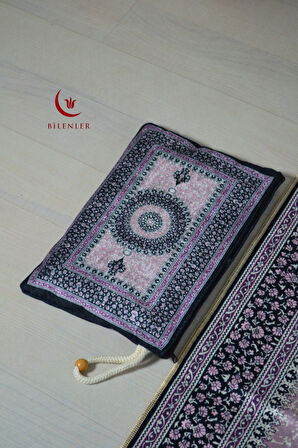 Çantalı Seccade - 70x110 cm - İnce ve Taşınabilir - Şık ve Desenli Tasarım