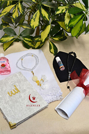 Nikah Hatıra Seti – Kadın ve Erkek İçin Özel Hediye Kutusu | Yasinli ve Tesbihli Nikah Seti