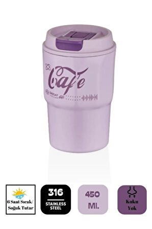 450ml Taşıma Askılı Paslanmaz Çelik Termos Bardak /Kahve Bardak Mug