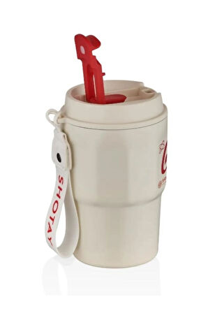 450ml Taşıma Askılı Paslanmaz Çelik Termos Bardak /Kahve Bardak Mug