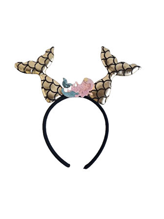 Altın Renk Yansımalı Deniz Kızı Kuyruğu Taç