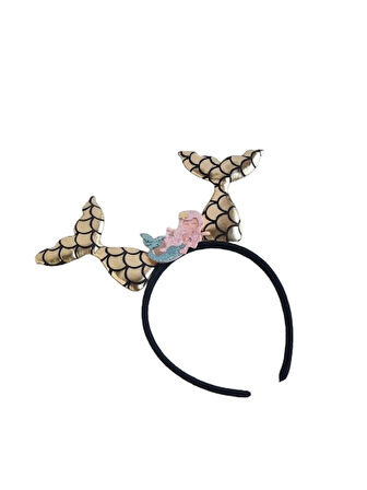 Altın Renk Yansımalı Deniz Kızı Kuyruğu Taç