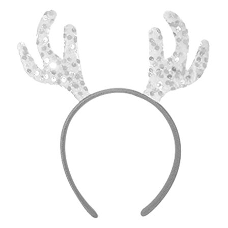Beyaz Pullu Geyik Taç – Yılbaşı Parti ve Kostüm Aksesuarı
