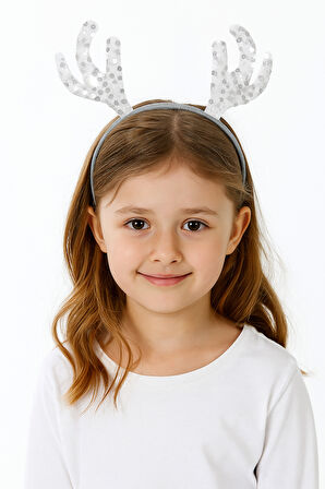 Beyaz Pullu Geyik Taç – Yılbaşı Parti ve Kostüm Aksesuarı