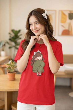 Unisex Cute Anime Kız Baskılı Tasarım Tshirt
