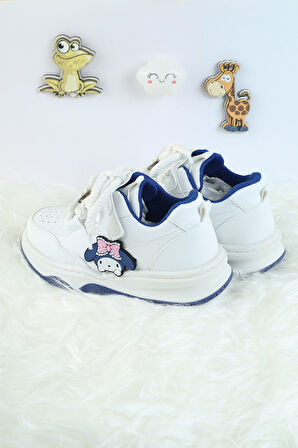Unisex Çocuk Spor Ayakkabı Kuromi Spor Ayakkabı Özel Tasarım BaĞçıklı ve Cırtlı Çocuk Sneaker Spor