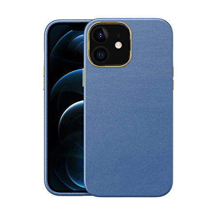 Apple iPhone 12 Kılıf Zore Natura Suni Deri Kılıf