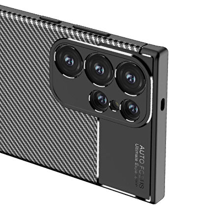 Galaxy S24 Ultra Kılıf Negro Karbon Tasarım Silikon Kılıf