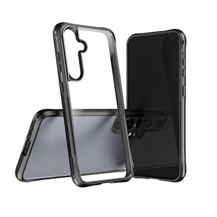 Galaxy S24 Plus Kılıf Şeffaf Sert PC Arka Yüzey Tasarımlı Edo Kılıf
