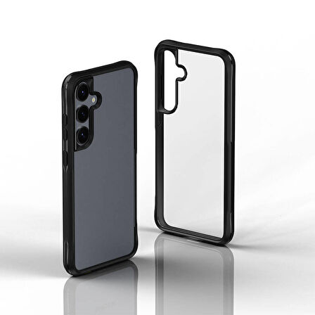 Galaxy S24 Kılıf Şeffaf Sert PC Arka Yüzey Tasarımlı Edo Kılıf