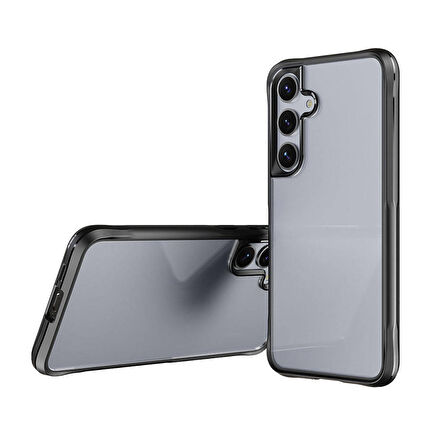 Galaxy S24 Kılıf Şeffaf Sert PC Arka Yüzey Tasarımlı Edo Kılıf