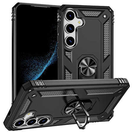 Galaxy S24 Kılıf Vega Yüzüklü Standlı Zırh Kılıf