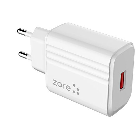 Zore Play PL1 Lightning 12 Watt Hızlı Şarj Aleti Beyaz