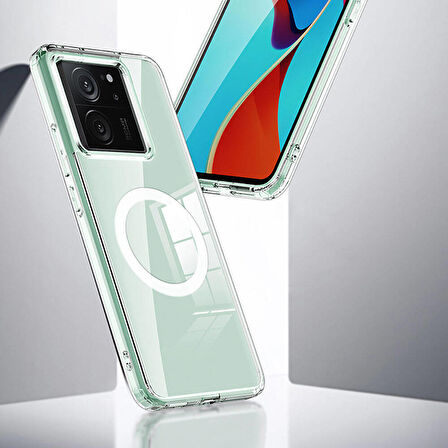 Xiaomi Mi 13T Pro Kılıf Sert PC Arka Yüzey Wireless Şarj Özellikli Flet Magsafe Kılıf