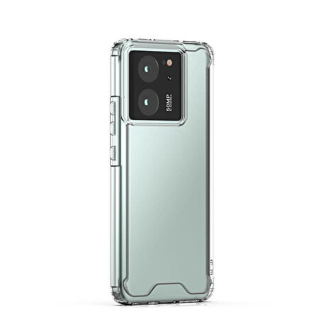 Xiaomi Mi 13T Pro Kılıf Coss Şeffaf Sert Silikon Kılıf