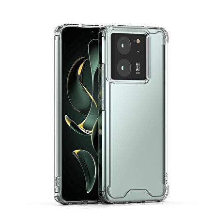 Xiaomi Mi 13T Pro Kılıf Coss Şeffaf Sert Silikon Kılıf