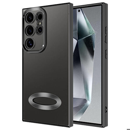 Galaxy S24 Ultra Kılıf Kamera Korumalı Logo Gösteren Omega Kılıf