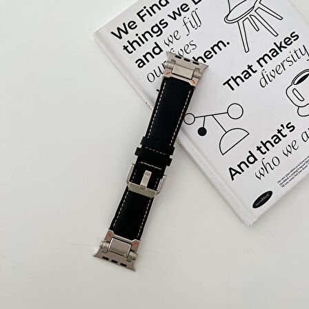 Watch 42mm KRD-114 Metal Başlıklı Suni Deri Kordon