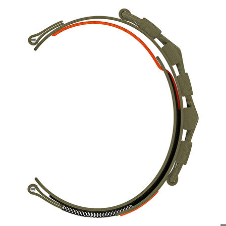 Gear S3 KRD-112 22mm Orbital Örgülü Halat Tasarımlı Naylon Kumaş Hasır Kordon