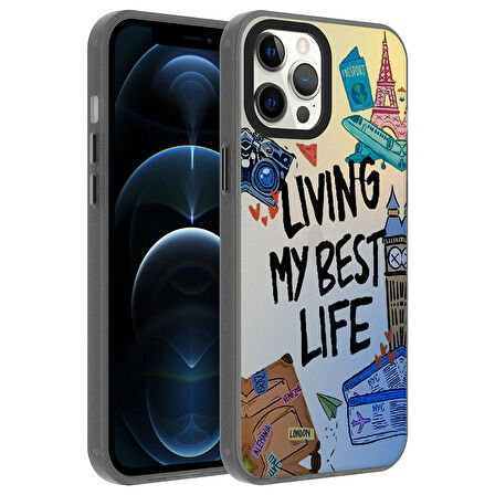 Apple iPhone 12 Pro Kılıf Desenli Dragon Sert Kılıf