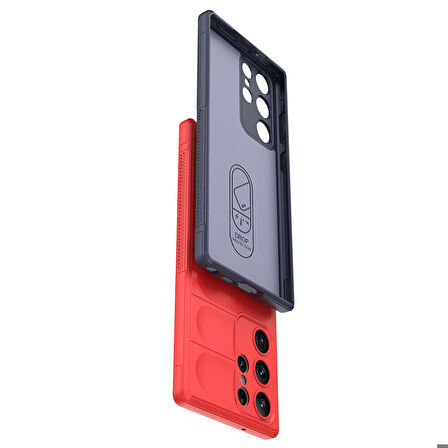 Galaxy S23 Ultra Kılıf Esnek TPU Oyuklu Arka Yüzey Tasarımlı Etnik Silikon Kılıf