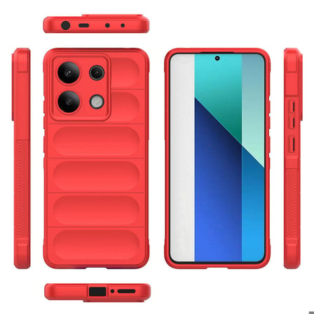 Xiaomi Redmi Note 13 4G Uyumlu Kılıf Esnek TPU Oyuklu Arka Yüzey Tasarımlı Etnik Silikon Uyumlu Kılıf